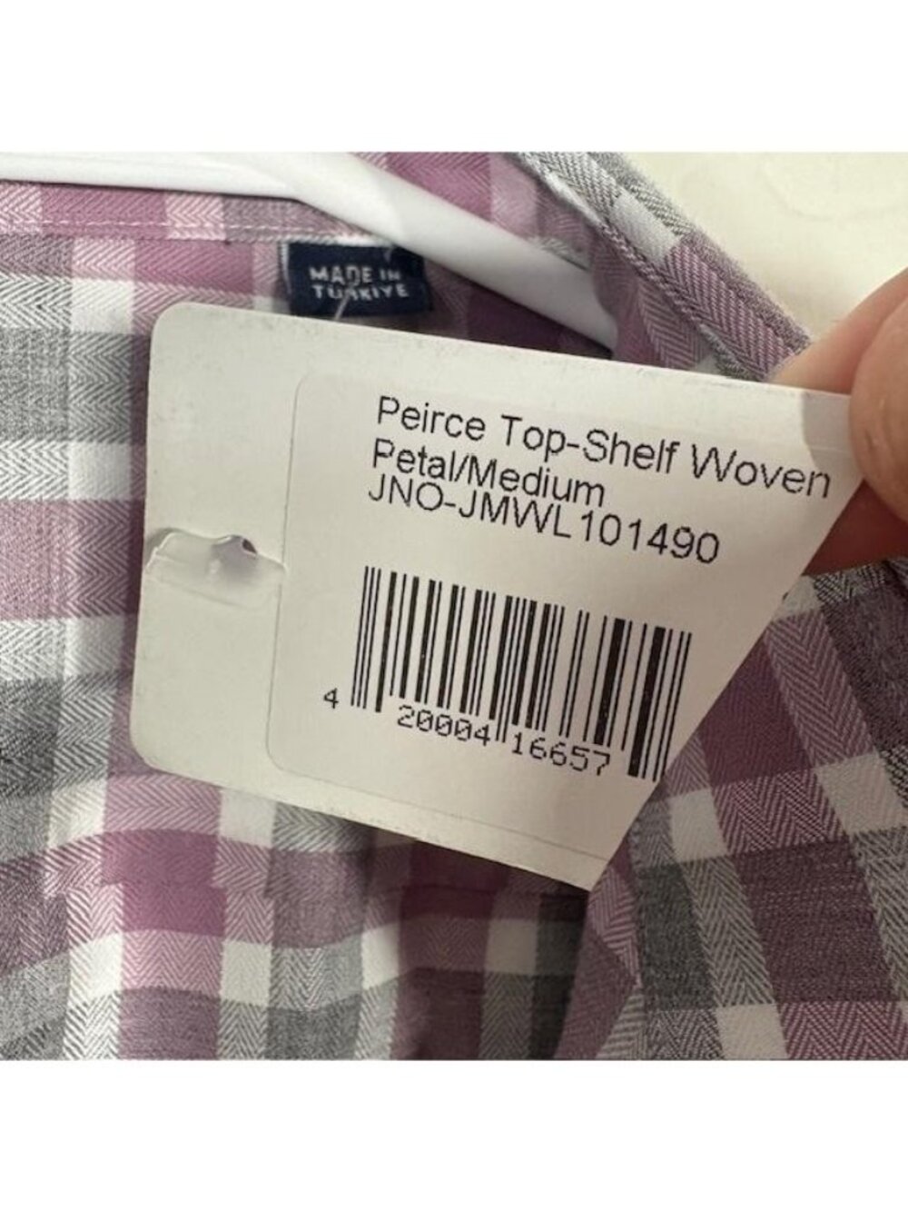 Johnnie-O Top Shelf Peirce Shirt Mens Medium Pink Plaid Long Sleeve Button Up - Picture 4 of 8